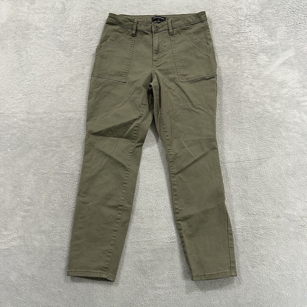 Banana Republic Green Skinny Jeans 6 High Rise Stretch Denim Shaping Soft Casual